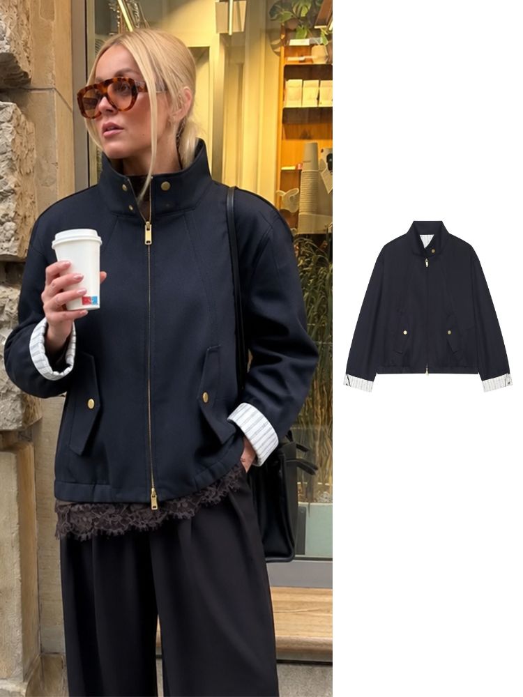 Women'S Fashion Utility Jacket - HH Kadın Kısa İşlevsel Bomber Ceket,