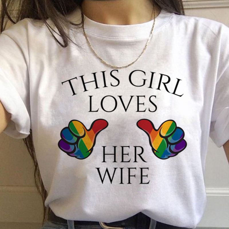 Women'S Fashion From The 90S - Lgbt Gökkuşağı Harajuku T Shirt Kadın