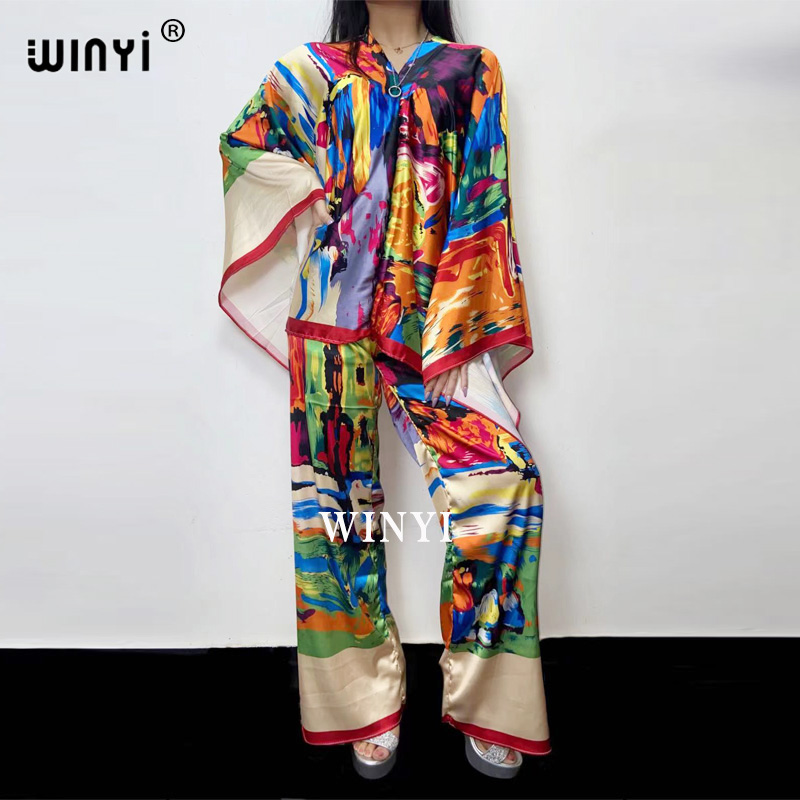 Women Fashion Over 50 - WINYI iki parça takım elbise Bohemian
