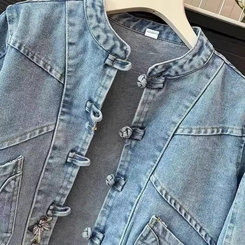 Women Fashion Jeans Top - 2025 İlkbahar Sonbahar Yeni Moda Kot