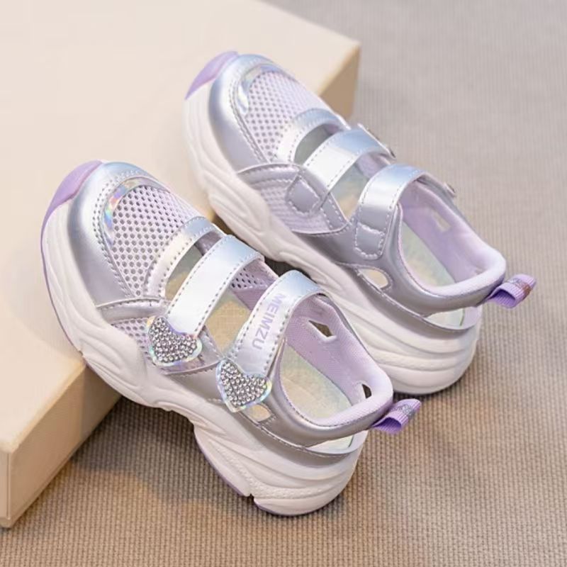 Women'S Fashion Velcro Sneakers - Yaz Yeni Kızlar Örgü Hollow Out