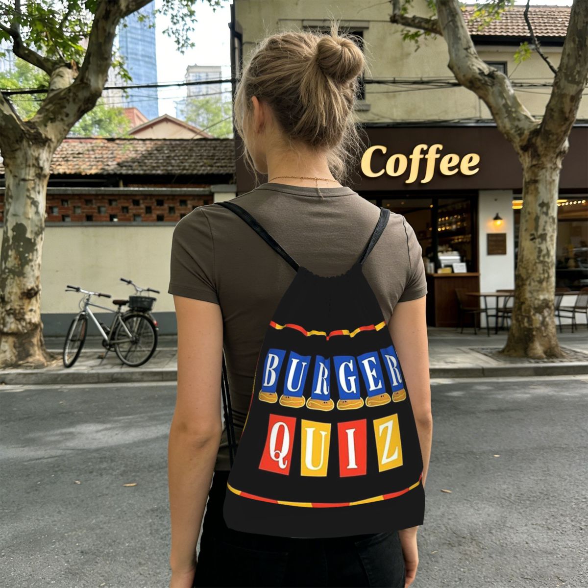 Women'S Fashion Quiz - Burger Quiz Yeni Logo Sırt Çantaları