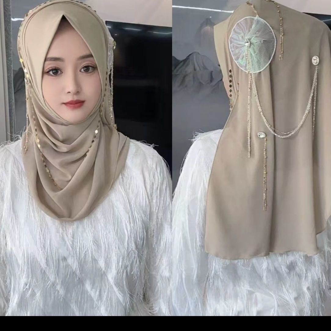 Women Fashion Malaysia - Tesettür Müslüman Kadınlar Şal Başörtüsü Lüks