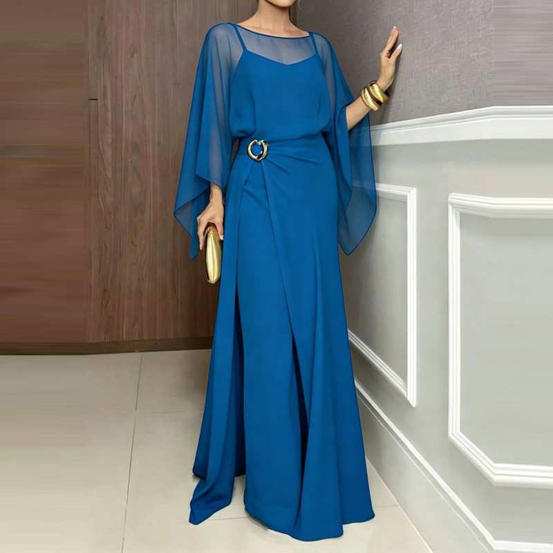 Women'S Fashion Vintage Off Shoulder Long Sleeve Jumpsuit - Zarif O-Yaka Önlük Tulumu, Omuzları Açık