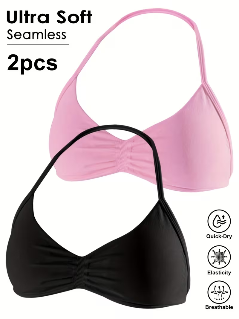 Bra Top Seamless - 2 adet dikişsiz seksi açık arka