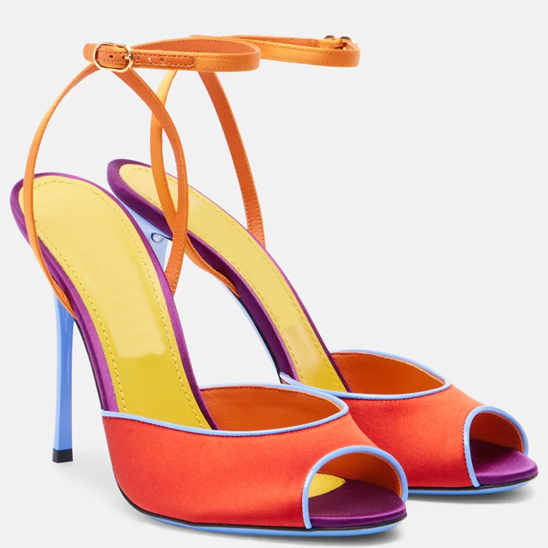 Saten Karışık Renkler Peep Toe - Women Fashion Nova incelemesi ve fiyatı
