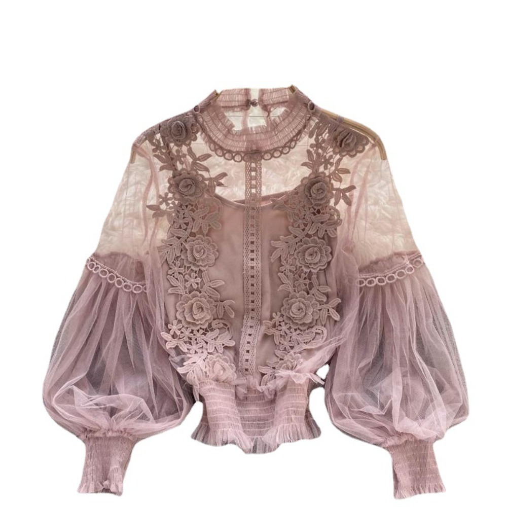 2 adet/takım Dantel Puf Uzun K - Puff Sleeve Blouse incelemesi ve fiyatı