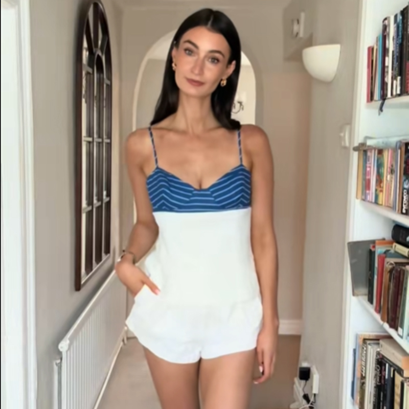 HXAO Fiyonklu Çizgili Kadın Et - Corset Top Boned incelemesi ve fiyatı
