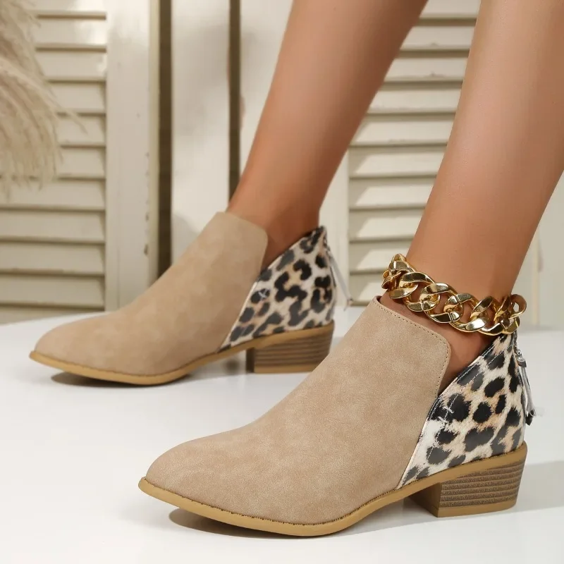 Yeni moda Patchwork leopar yar - Women'S Fashion Ugg Boots incelemesi ve fiyatı