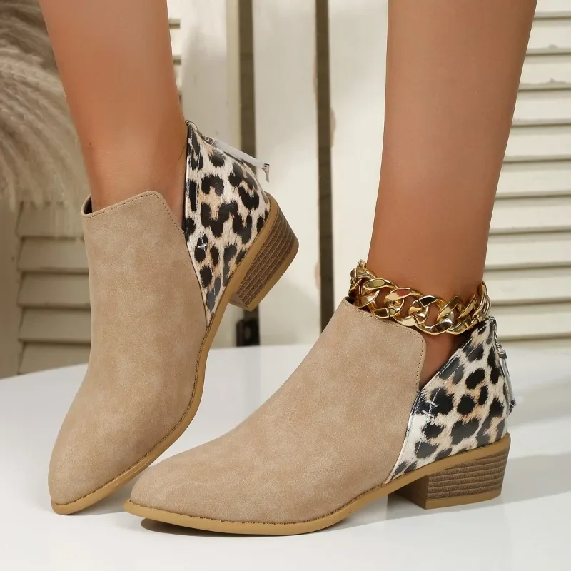 Yeni moda Patchwork leopar yar - Women'S Fashion Ugg Boots incelemesi ve fiyatı