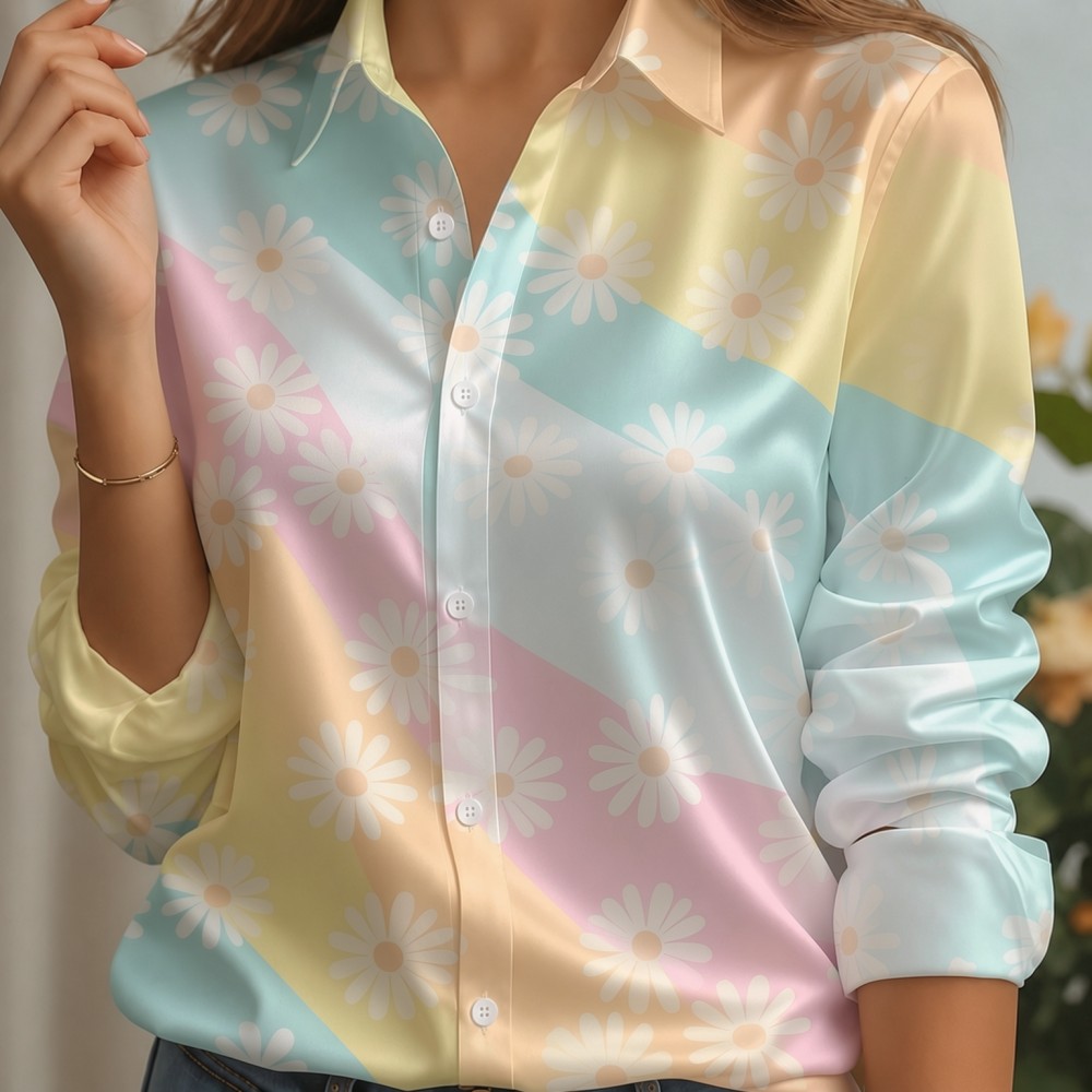 Kadın Saten Yaka Gömlek Pastel - Women Fashion Images incelemesi ve fiyatı