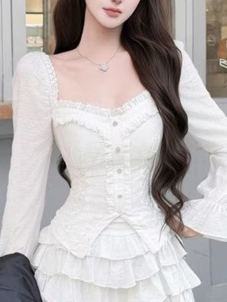 Harajuku Fransız Tarzı Zarif 2 - Puff Sleeve Blouse incelemesi ve fiyatı