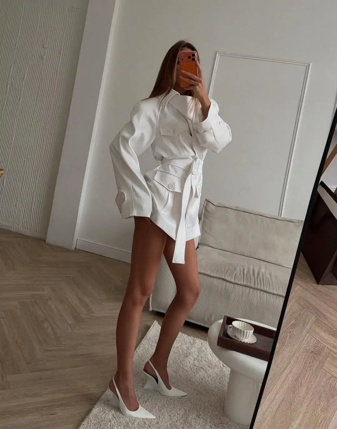 Düz Beyaz Yaka Bağcıklı Ceket  - Women'S Fashion Utility Jacket incelemesi ve fiyatı
