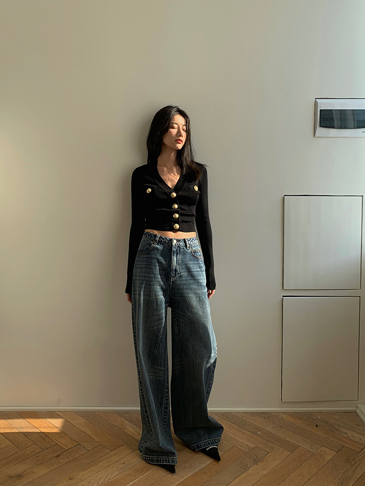 Altın Düğme Ön Örgü Hırka Kadı - Women'S Fashion From The 90S incelemesi ve fiyatı