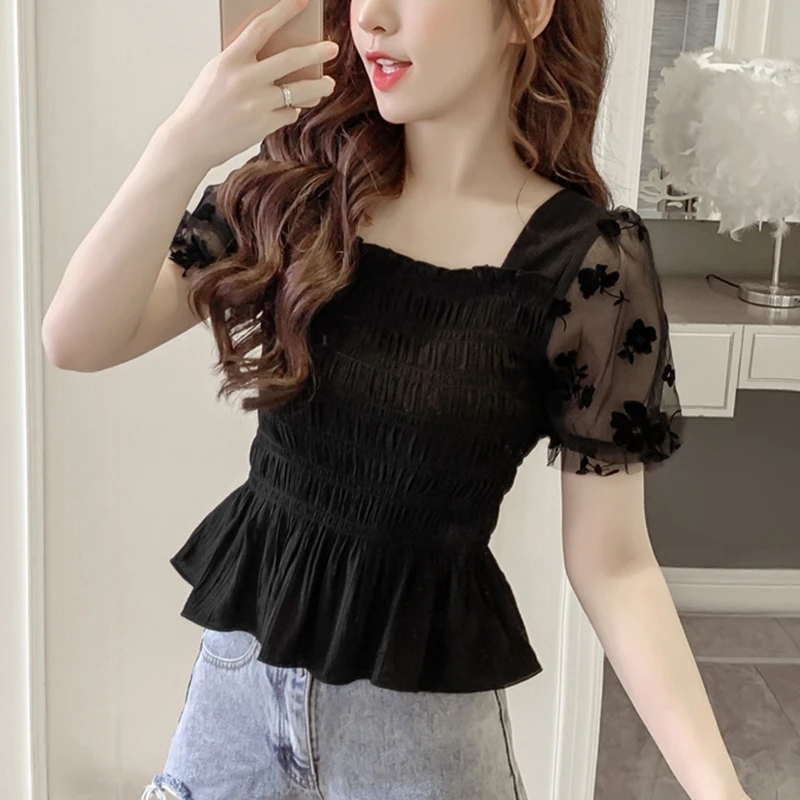 Yazlık Puf Kollu Korse Üst Blu - Corset Top Boned incelemesi ve fiyatı