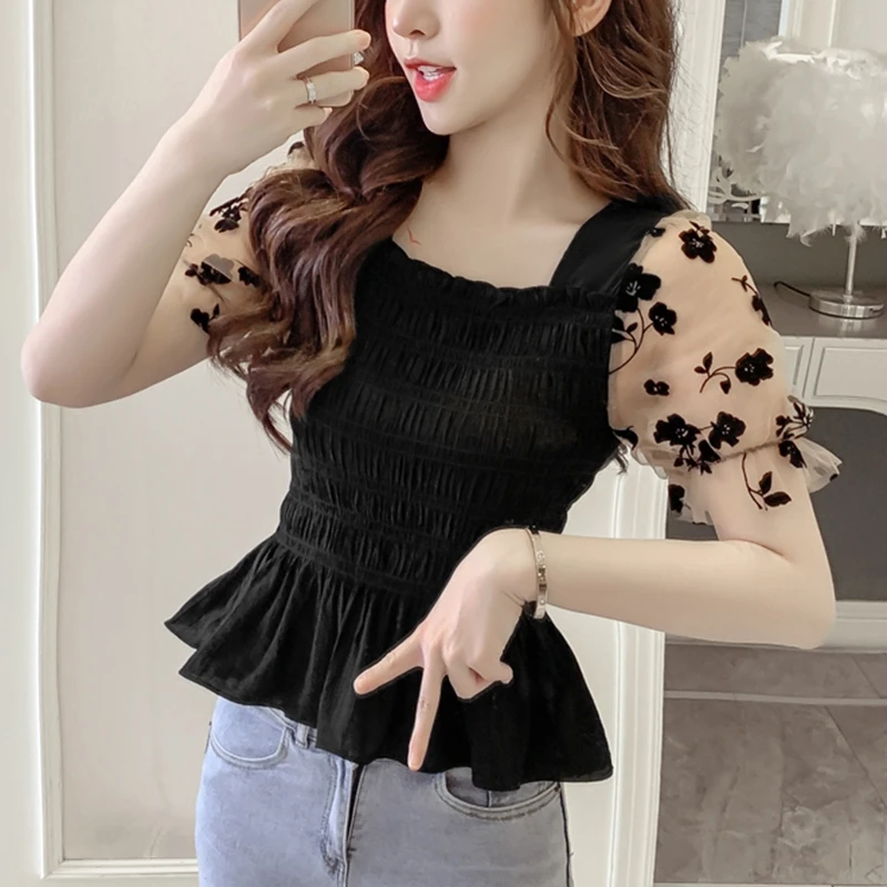 Yazlık Puf Kollu Korse Üst Blu - Corset Top Boned incelemesi ve fiyatı