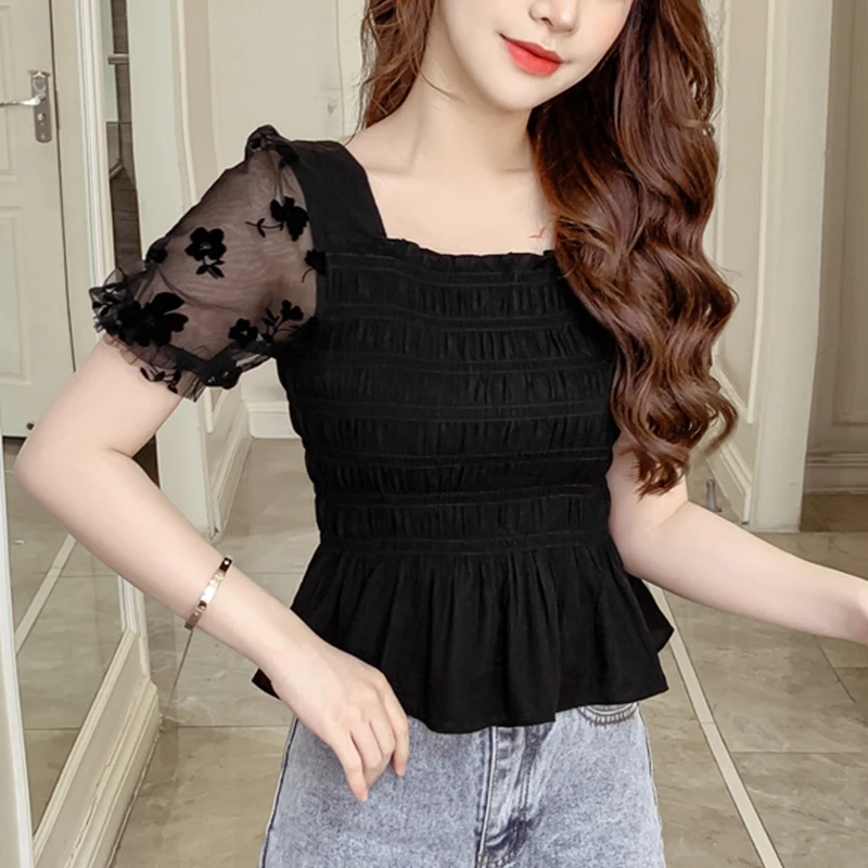 Yazlık Puf Kollu Korse Üst Blu - Corset Top Boned incelemesi ve fiyatı