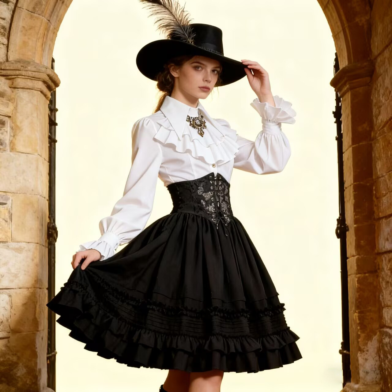 Kadınlar Ortaçağ steampunk Kat - Corset Top Boned incelemesi ve fiyatı