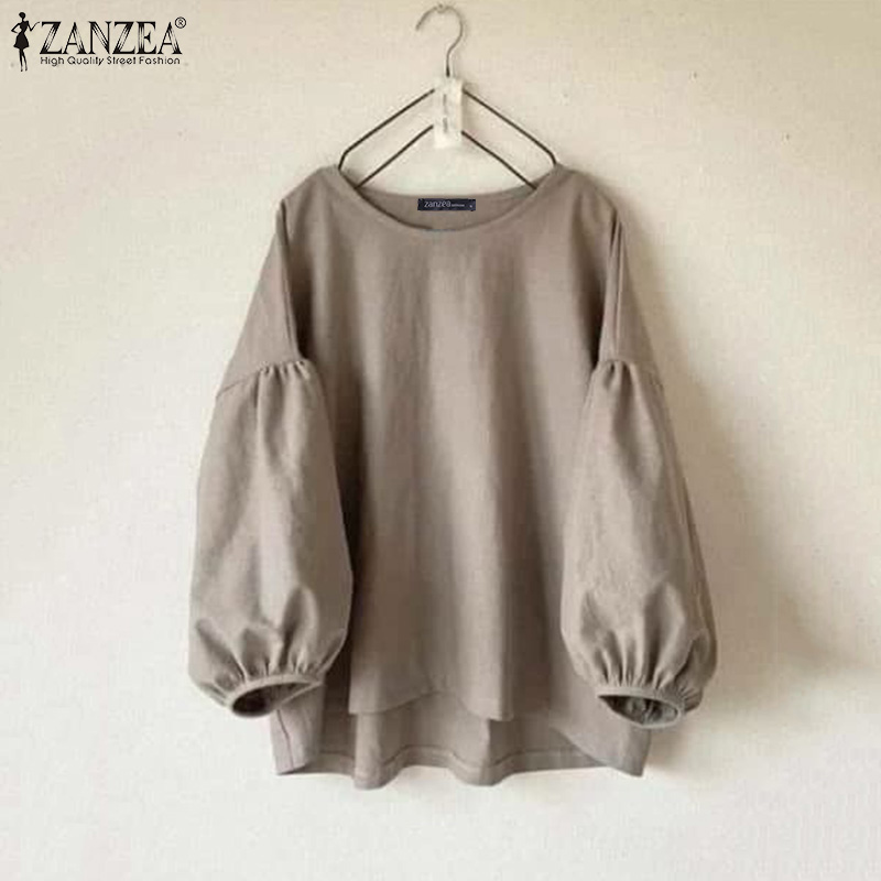 ZANZEA Artı Boyutu Kadın Rahat - Puff Sleeve Blouse incelemesi ve fiyatı
