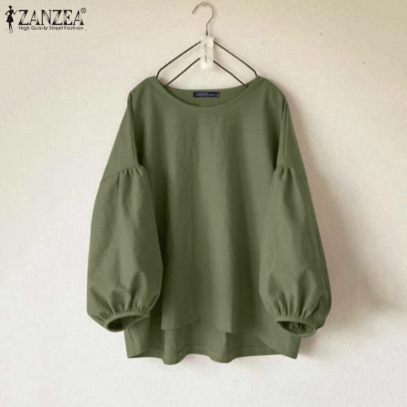 ZANZEA Artı Boyutu Kadın Rahat - Puff Sleeve Blouse incelemesi ve fiyatı