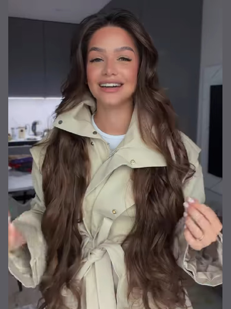 Kadın Kısa Trençkot Kemerli Di - Women'S Fashion Utility Jacket incelemesi ve fiyatı
