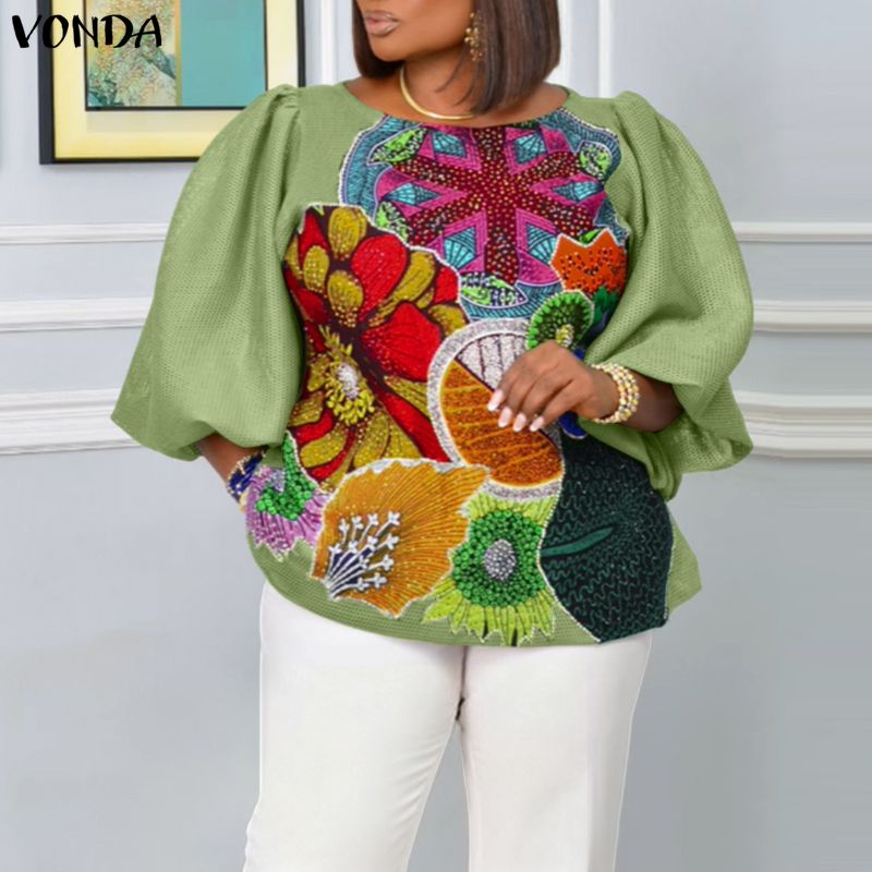 Artı Boyutu 5XL VONDA Kadın Mo - Puff Sleeve Blouse incelemesi ve fiyatı